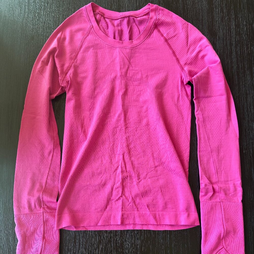 Lululemon Swiftly Long Sleeve Pink Size 0